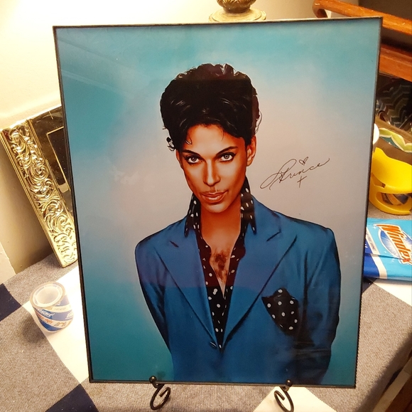 COPY - Prince art framed wall decor,  Custom Art Celebrity art Iconic Blue - Picture 3 of 6